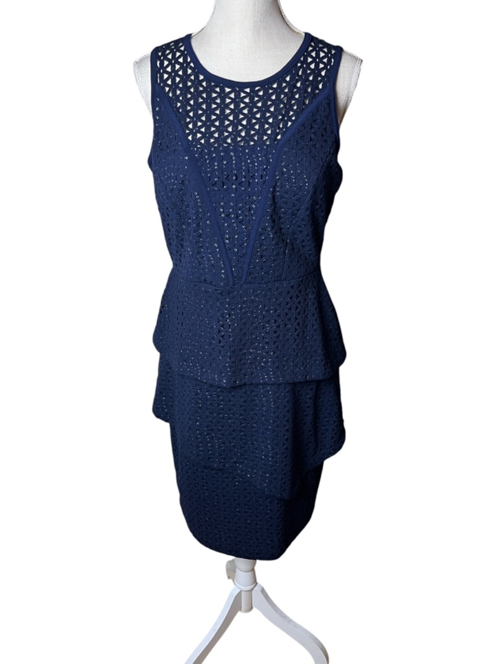 Frank Lyman Designs Blue Tiered Classic Dress - 10
